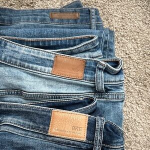 BKE Blue Denim Jeans with Tan Accents